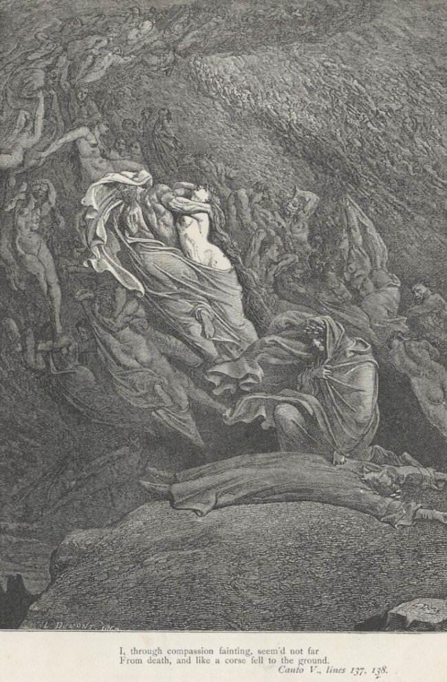 gustave-dore-dante-alighieri-divine-comedy-the-vision-of-hell-the-inferno-canto-v-5- lines-137-138-sentence-perfection-through-disfunction