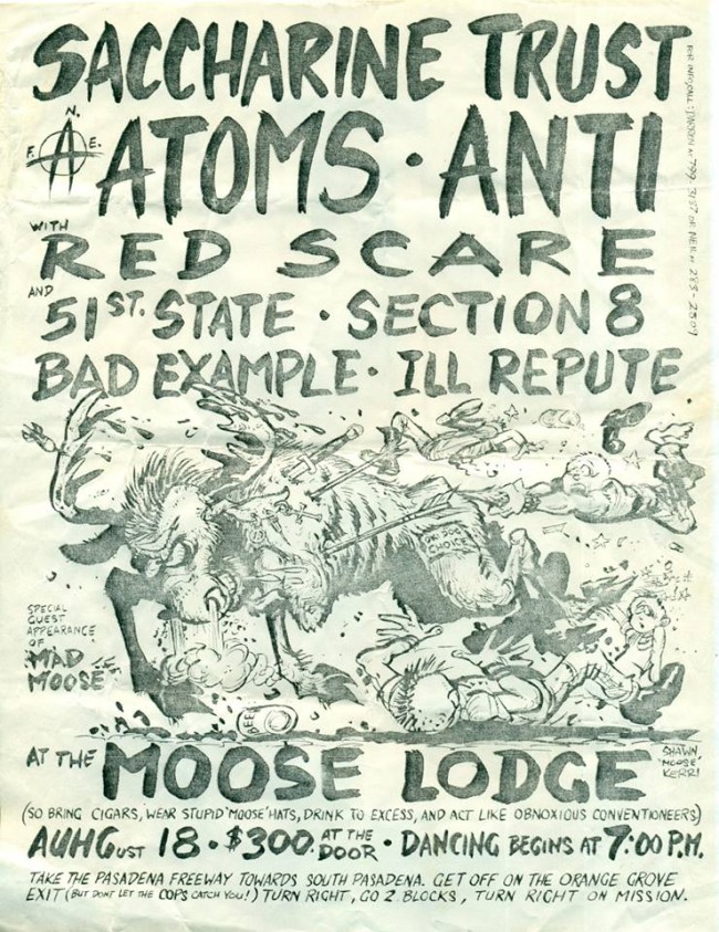 1982-08-18-Saccharine-Trust-Atoms-anti-Red-Scarf-51st-state-section8-bad-example-ill-repute-Moose-Lodge-shawn-kerri